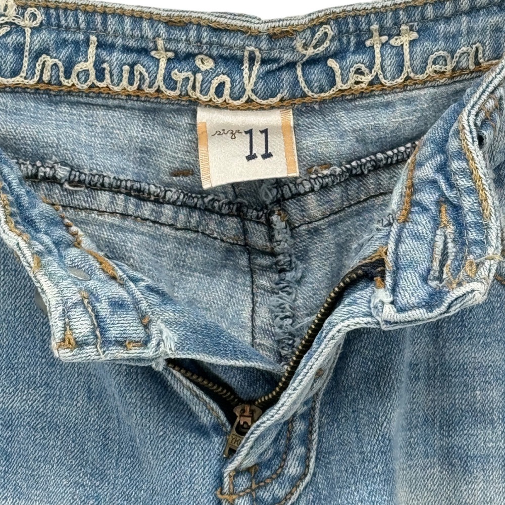 Industrial Cotton Capri Jeans Womens SZ 11 Blue Y2K Retro Streetwear Grunge 90s - Picture 5 of 11